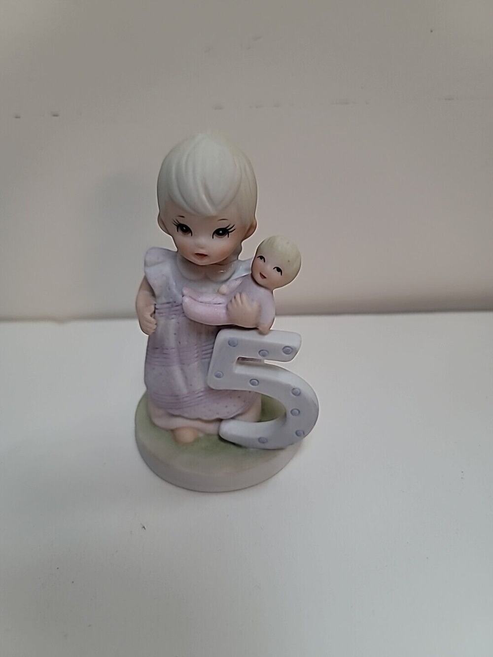 LEFTON The Christopher Collection Birthday Girl Figurine Age 5 1982 Cake Topper